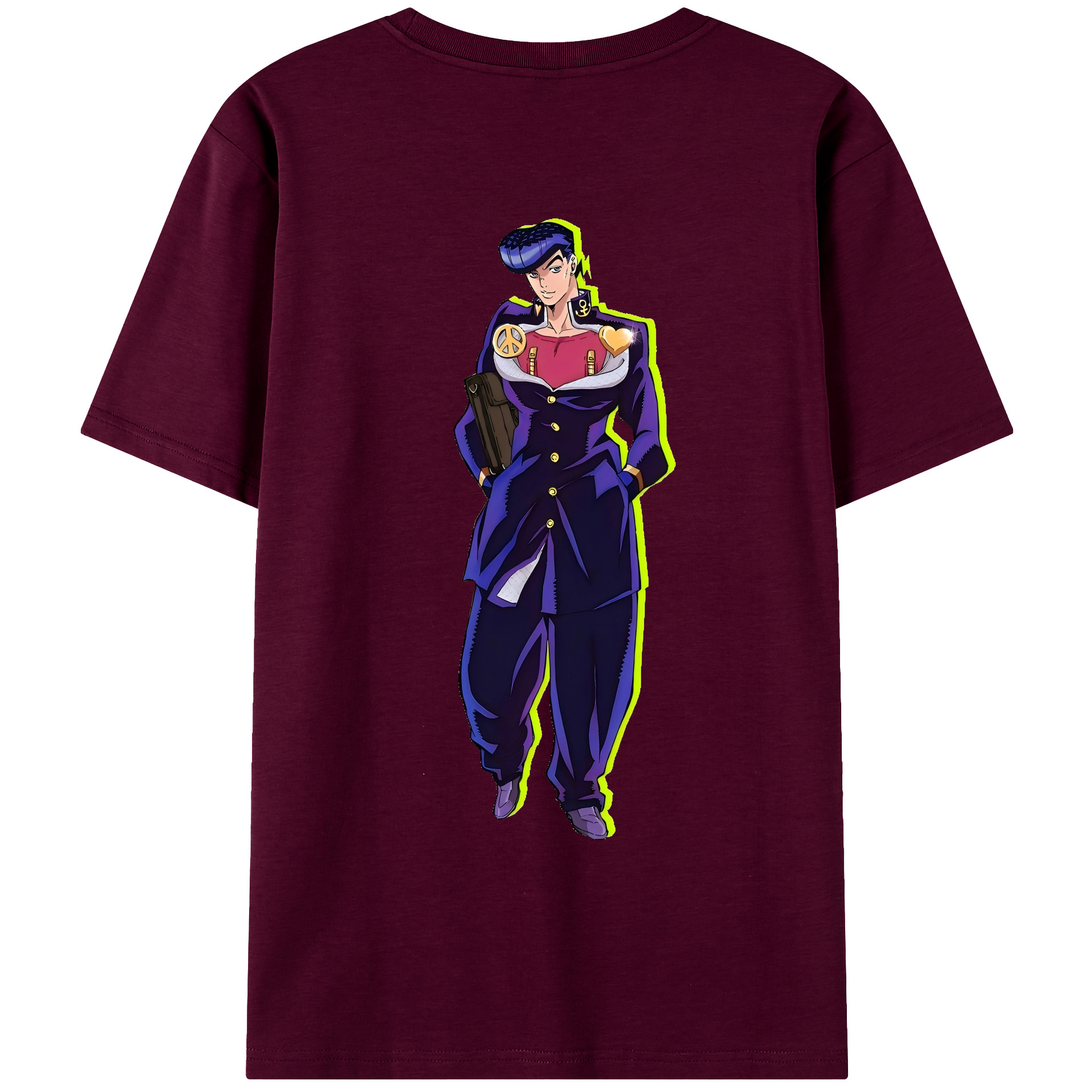 （画像用） ジョジョの奇妙な冒険 ひがしかた じょうすけ JoJo's Bizarre Adventure Higashikata Josuke レディース半袖Tシャツ(バックプリント)